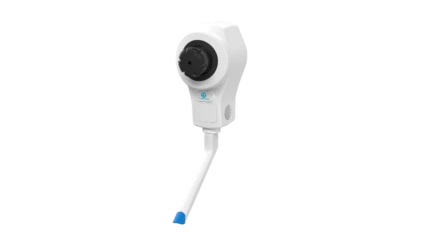 Ecoshot Manual Dispenser Angled with branding i hygienic